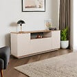 HABITAT ET JARDIN - Buffet en bois "Arista" - 180 x 44 x 75 cm - Beige - vignette