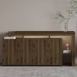 HABITAT ET JARDIN - Buffet en bois "Beliz" - 170 x 35 x 80 cm - Noyer Antique - vignette