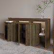HABITAT ET JARDIN - Buffet en bois "Beliz" - 170 x 35 x 80 cm - Noyer Antique - vignette