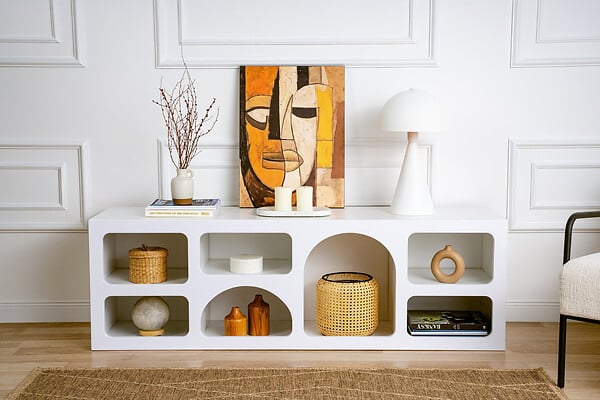 HABITAT ET JARDIN - Buffet en bois "Ferlis" - 160 x 40 x 51 cm - Blanc - large
