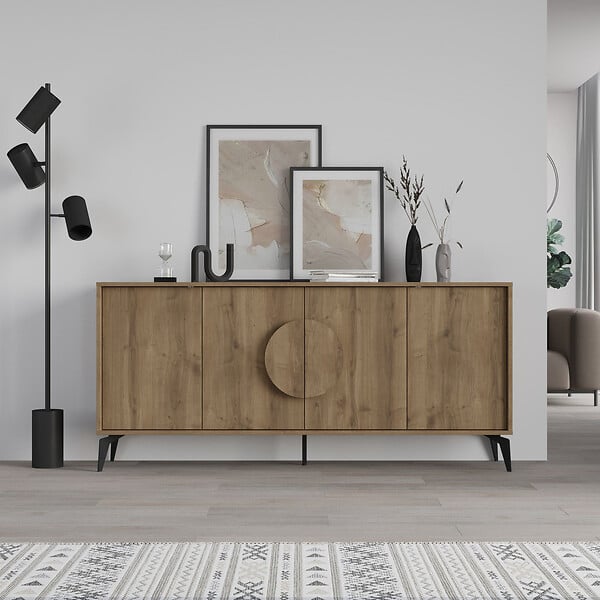 HABITAT ET JARDIN - Buffet en bois "Gora Wide" - 180 x 36 x 82 cm - Marron - large