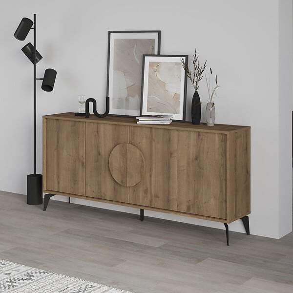 HABITAT ET JARDIN - Buffet en bois "Gora Wide" - 180 x 36 x 82 cm - Marron - large