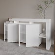 HABITAT ET JARDIN - Buffet en bois "Beliz" - 170 x 35 x 80 cm - Blanc - vignette