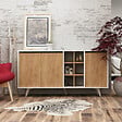 HABITAT ET JARDIN - Buffet en bois "Prava" - 140 x 40 x 86 cm - Marron - vignette