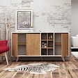 HABITAT ET JARDIN - Buffet en bois "Prava" - 140 x 40 x 86 cm - Marron - vignette