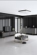 HABITAT ET JARDIN - Buffet en bois "Luxe" - 160 x 35 x 80 cm - Anthracite Doré - vignette