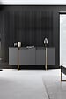 HABITAT ET JARDIN - Buffet en bois "Luxe" - 160 x 35 x 80 cm - Anthracite Doré - vignette