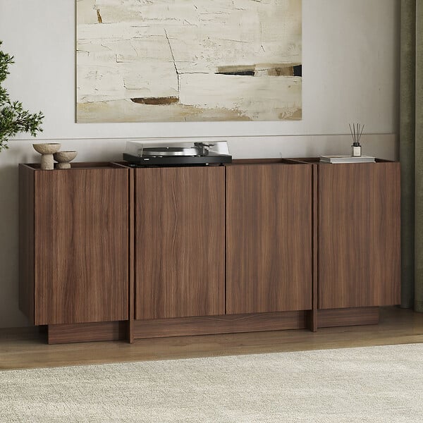 HABITAT ET JARDIN - Buffet en bois "Dorma" - 180 x 45 x 80 cm - Noyer Milano - large