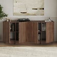HABITAT ET JARDIN - Buffet en bois "Dorma" - 180 x 45 x 80 cm - Noyer Milano - vignette