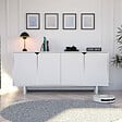 HABITAT ET JARDIN - Buffet en bois "Doruk" - 180 x 40 x 81 cm - Blanc - vignette