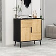 HABITAT ET JARDIN - Buffet en bois "Darien" - 76 x 35 x 79 cm - Beige - vignette
