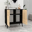 HABITAT ET JARDIN - Buffet en bois "Darien" - 76 x 35 x 79 cm - Beige - vignette