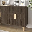 HABITAT ET JARDIN - Buffet en bois "Roger" - 120 x 30 x 74 cm - Marron - vignette