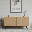 HABITAT ET JARDIN - Buffet en bois "Pekin" - 150 x 40 x 76 cm - Marron - vignette