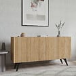 HABITAT ET JARDIN - Buffet en bois "Pekin" - 150 x 40 x 76 cm - Marron - vignette