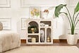HABITAT ET JARDIN - Buffet en bois "Lessa" - 80 x 37 x 74 cm - Travertin - vignette