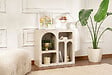 HABITAT ET JARDIN - Buffet en bois "Lessa" - 80 x 37 x 74 cm - Travertin - vignette
