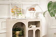 HABITAT ET JARDIN - Buffet en bois "Lessa" - 80 x 37 x 74 cm - Travertin - vignette
