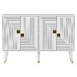 HABITAT ET JARDIN - Buffet en bois "Ahart" - 120 x 30 x 80 cm - Blanc - vignette