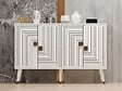 HABITAT ET JARDIN - Buffet en bois "Ahart" - 120 x 30 x 80 cm - Blanc - vignette