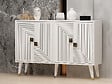 HABITAT ET JARDIN - Buffet en bois "Ahart" - 120 x 30 x 80 cm - Blanc - vignette