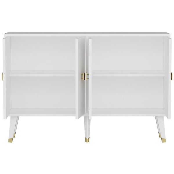 HABITAT ET JARDIN - Buffet en bois "Ahart" - 120 x 30 x 80 cm - Blanc - large