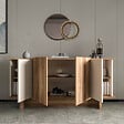 HABITAT ET JARDIN - Buffet en bois "Diana" - 180 x 40 x 81 cm - Beige - vignette