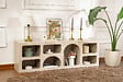 HABITAT ET JARDIN - Buffet en bois "Ferlis" - 160 x 40 x 51 cm - Travertin - vignette