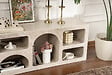 HABITAT ET JARDIN - Buffet en bois "Ferlis" - 160 x 40 x 51 cm - Travertin - vignette