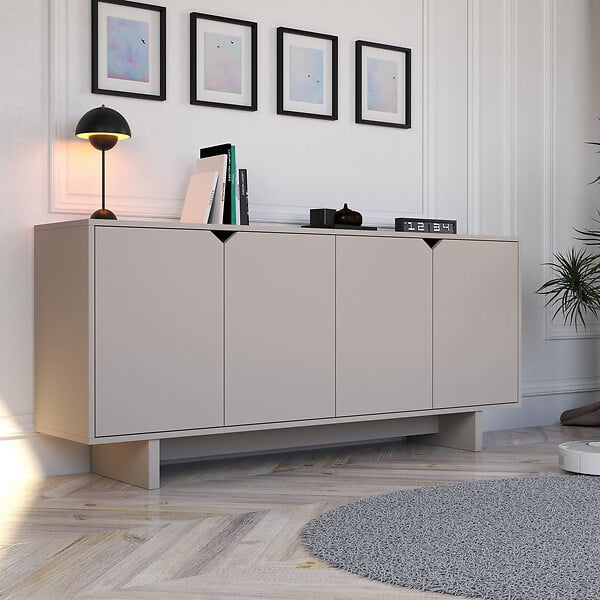 HABITAT ET JARDIN - Buffet en bois "Oz" - 180 x 40 x 81 cm - Beige - large