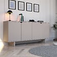 HABITAT ET JARDIN - Buffet en bois "Oz" - 180 x 40 x 81 cm - Beige - vignette