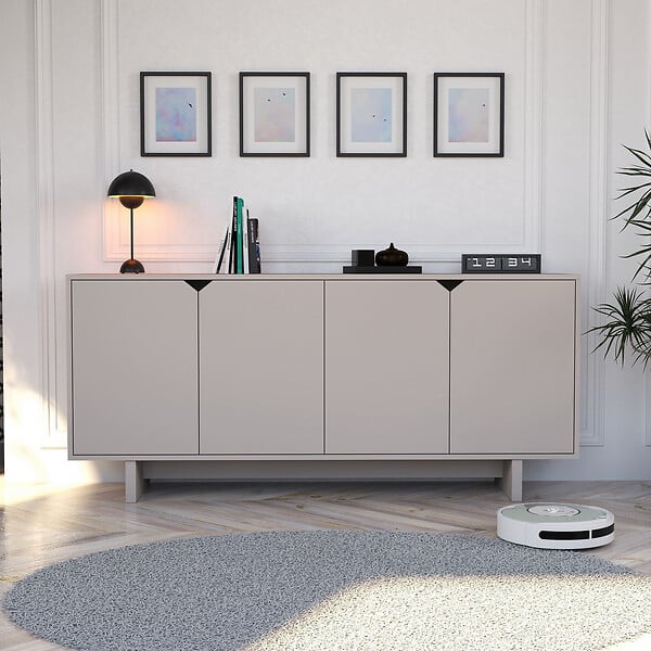 HABITAT ET JARDIN - Buffet en bois "Oz" - 180 x 40 x 81 cm - Beige - large