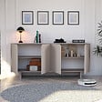 HABITAT ET JARDIN - Buffet en bois "Oz" - 180 x 40 x 81 cm - Beige - vignette