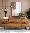 HABITAT ET JARDIN - Buffet en bois "Latina" - 180 x 45 x 80 cm - Marron - vignette