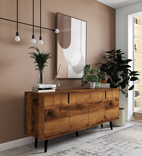 HABITAT ET JARDIN - Buffet en bois "Latina" - 180 x 45 x 80 cm - Marron - large
