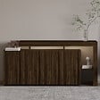 HABITAT ET JARDIN - Buffet en bois "Beliz" - 170 x 35 x 80 cm - Noyer - vignette
