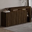HABITAT ET JARDIN - Buffet en bois "Beliz" - 170 x 35 x 80 cm - Noyer - vignette