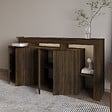 HABITAT ET JARDIN - Buffet en bois "Beliz" - 170 x 35 x 80 cm - Noyer - vignette