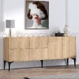 HABITAT ET JARDIN - Buffet en bois "Laika" - 180 x 40 x 80 cm - Beige - vignette