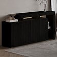 HABITAT ET JARDIN - Buffet en bois "Beliz" - 170 x 35 x 80 cm - Bois Noir - vignette