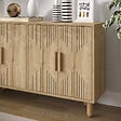HABITAT ET JARDIN - Buffet en bois "Roger" - 120 x 29 x 73 cm - Beige - vignette