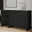 HABITAT ET JARDIN - Buffet en bois "Laris 130" - 130 x 44 x 82 cm - Noir - vignette