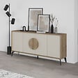 HABITAT ET JARDIN - Buffet en bois "Gora Wide" - 180 x 36 x 82 cm - Crème - vignette