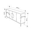 HABITAT ET JARDIN - Buffet en bois "Gora Wide" - 180 x 36 x 82 cm - Crème - vignette
