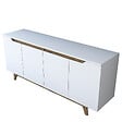 HABITAT ET JARDIN - Buffet en bois "Gondol" - 180 x 45 x 79 cm - Blanc - vignette