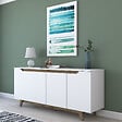 HABITAT ET JARDIN - Buffet en bois "Gondol" - 180 x 45 x 79 cm - Blanc - vignette