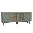 HABITAT ET JARDIN - Buffet en bois et cannage "Bohemian" - 180 x 40 x 75 cm - Vert - vignette