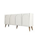 HABITAT ET JARDIN - Buffet en bois "Lyon" - 180 x 35 x 81 cm - Crème - vignette