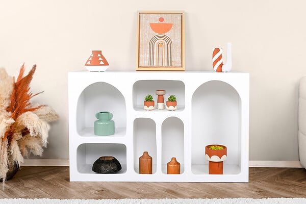 HABITAT ET JARDIN - Buffet en bois "Liva" - 120 x 37 x 74 cm - Blanc - large