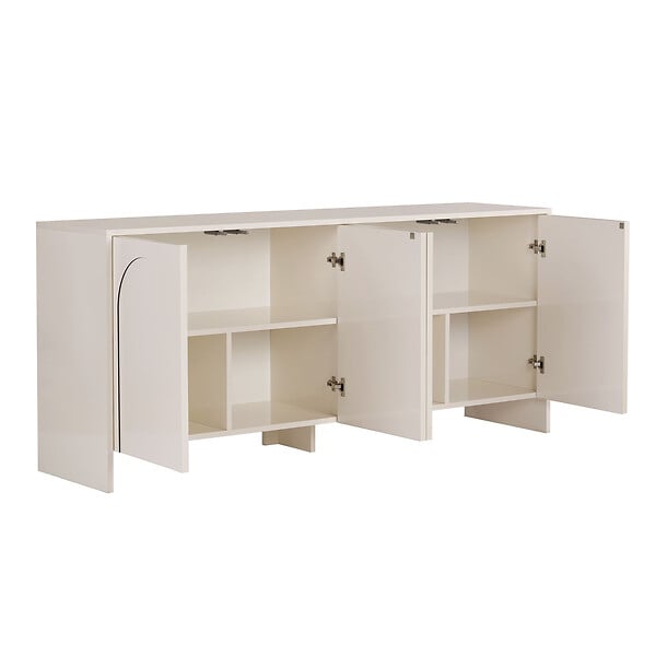 HABITAT ET JARDIN - Buffet en bois "Arlen" - 180 x 45 x 80 cm - Crème - large